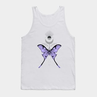 Moth with the moon and bay leaves Tank Top